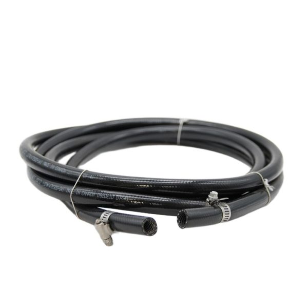 Hose Kit Black Braided x 12' w/ Clamps - G110 Only