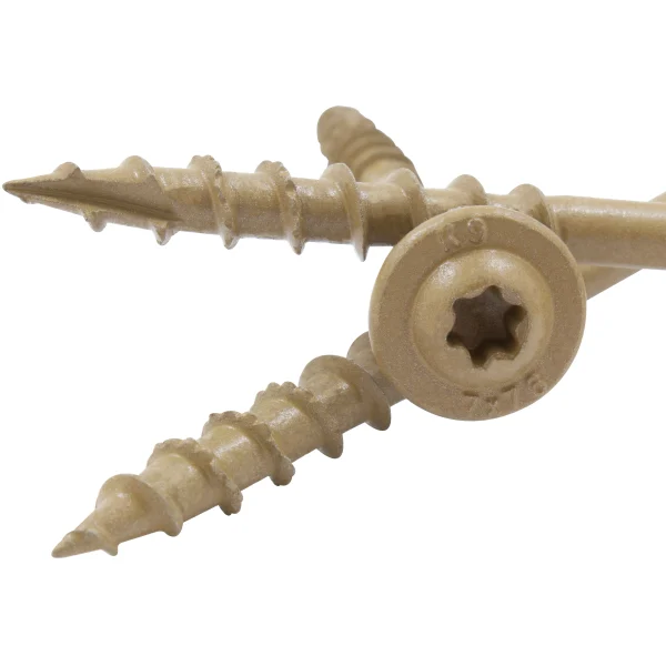 Lag Screws 5/16" x 4" Tan Coated Huskie Brand